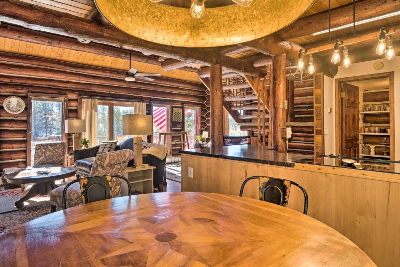 Classic Colorado Log Home With Mountain Views! Florissant Exterior foto