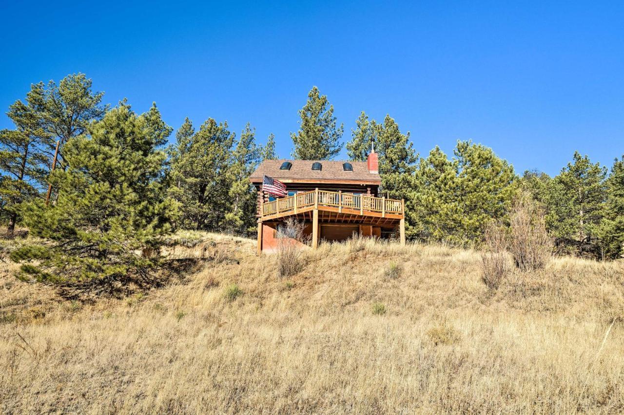Classic Colorado Log Home With Mountain Views! Florissant Exterior foto