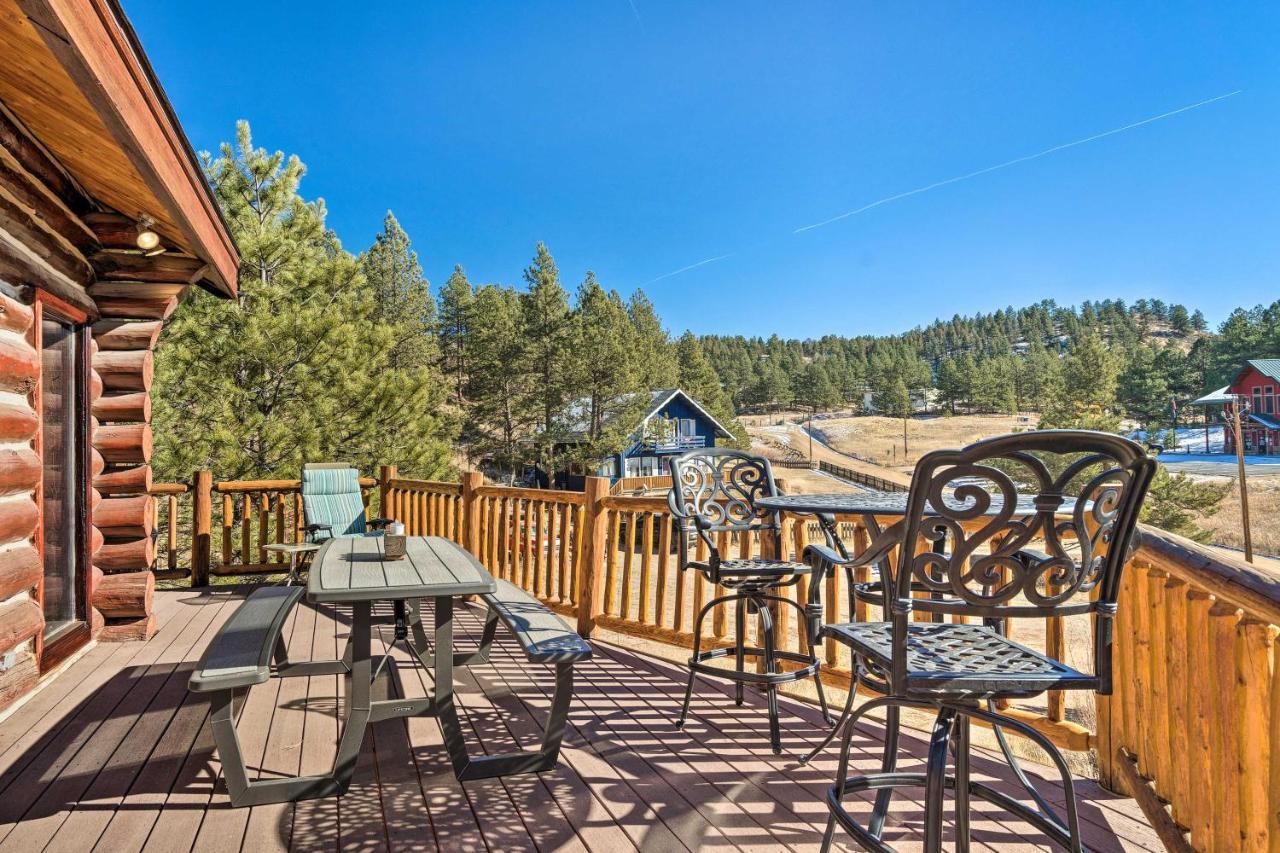 Classic Colorado Log Home With Mountain Views! Florissant Exterior foto